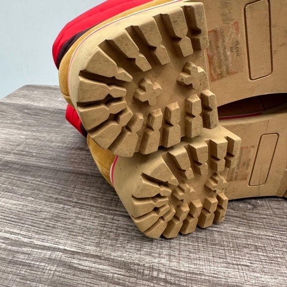 ANTHROPOLOGY CECILIA NY TILDEN woman tan luxury work boot with colorful top 9M - Picture 6 of 13